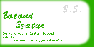 botond szatur business card